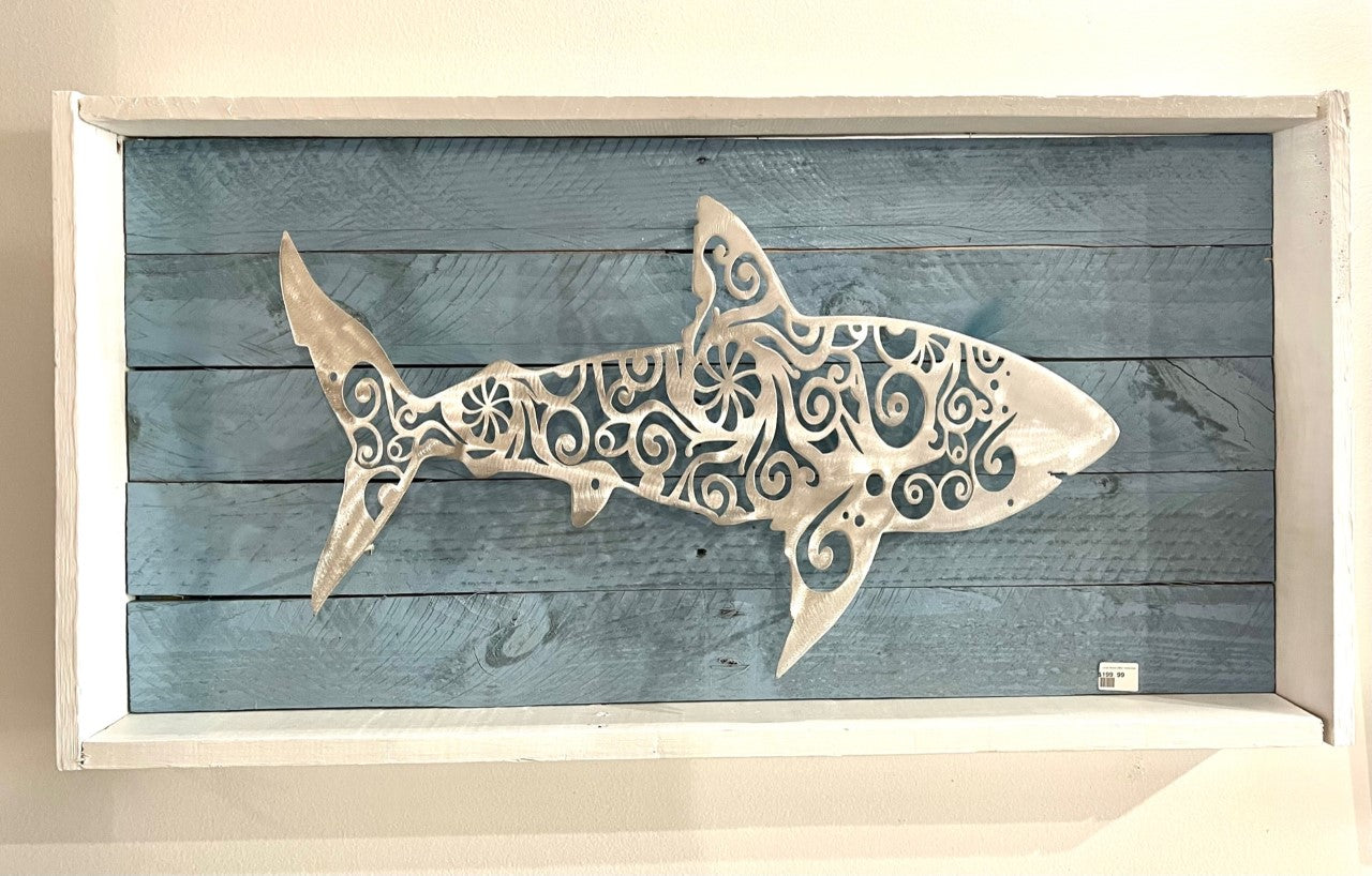 Metal Cut Handcrafted Wall Art Shark